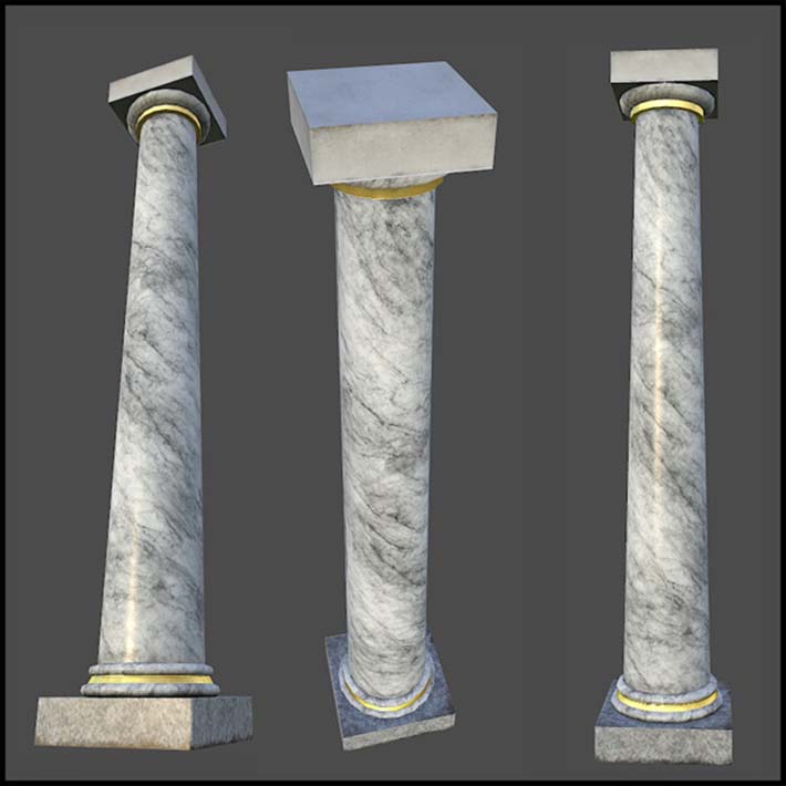 Mẫu cột tròn đá marble
