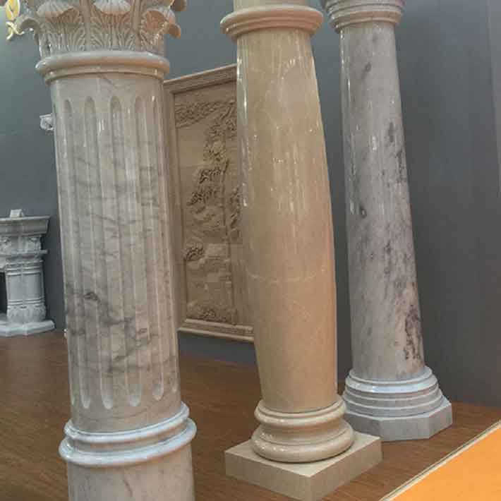 Mẫu cột tròn đá marble