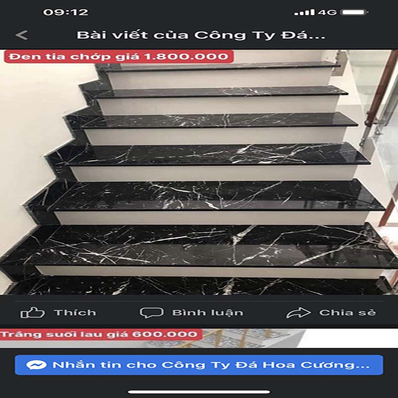 Cầu thang đá hoa cương