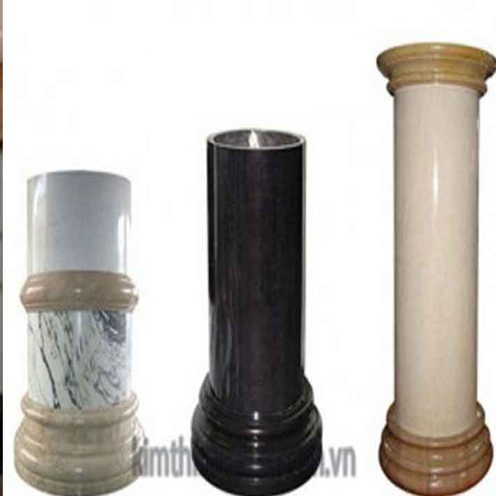 cột tròn đá hoa cương màu đen