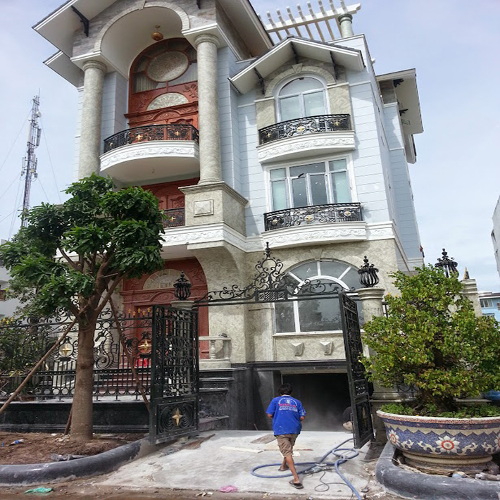 Đá hoa cương ốp cột tròn