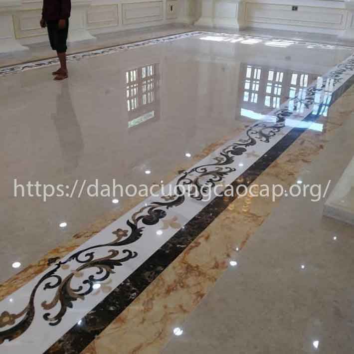 Hoa văn đá hoa cương phòng khách