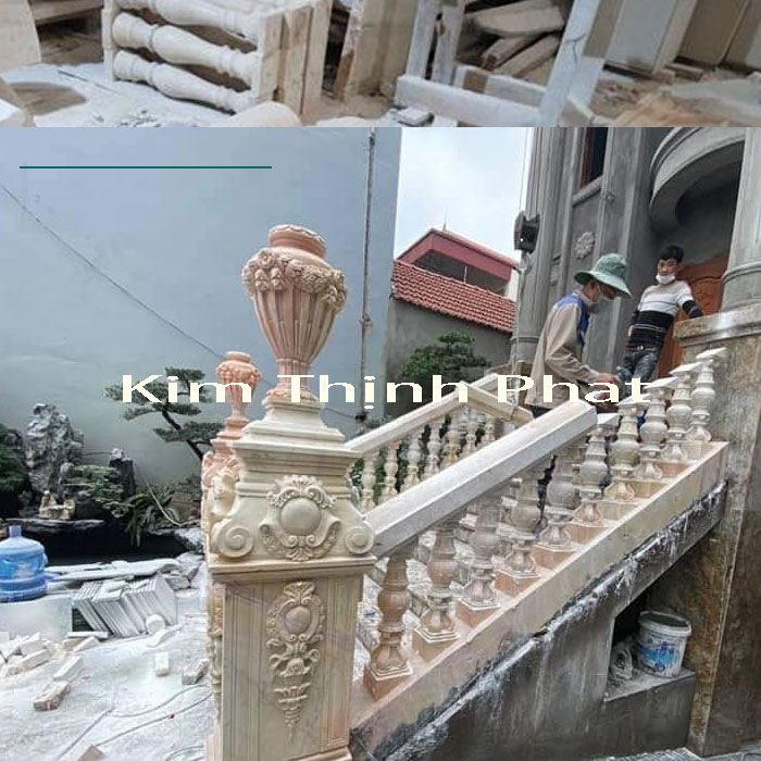 lan can đá hoa cương