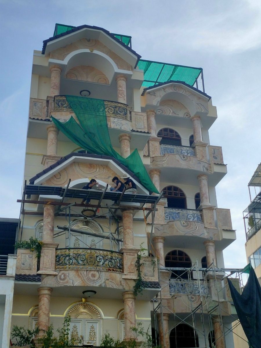 Mặt tiền đá hoa cương