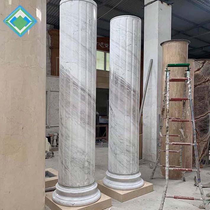 mẫu cột tròn đá hoa cương đẹp